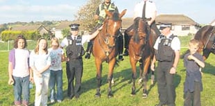 Police mount a town centre attraction