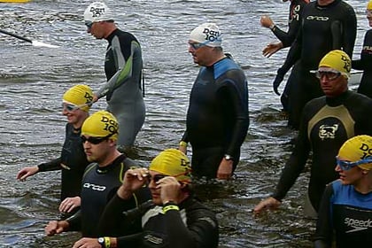 Swimmers take up challenge to raise money for hospice