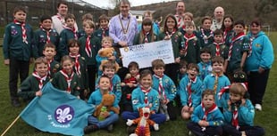 £250 from Okehampton Rotary for Okehampton Scout Group