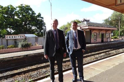Mel Stride MP discusses potential rail service with leader of Mid Devon District Council