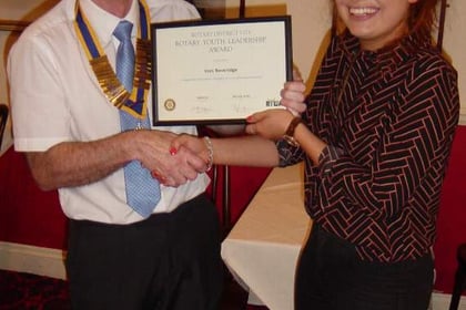 Rotary Youth Leadership Award for Yelverton's Ines Beveridge