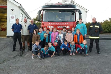 Bere Alston Beavers visit village fire station