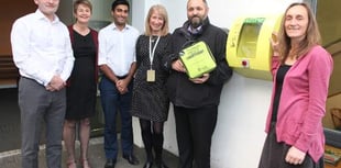 Defibrillator installed outside Tavyside Health Centre to help save lifes