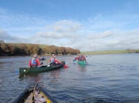 Sports students on canoe adventure