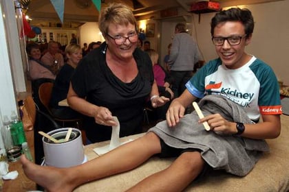 St Ann's Chapel teenager gets his legs waxed to help charity