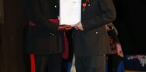 Long service medal for Tavistock firefighter Keith Lake