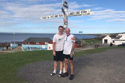 Father and son complete charity cycle