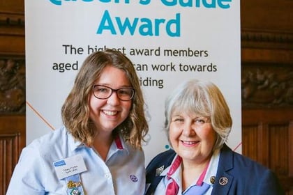 Okehampton's Emily achieves highest award in girl guiding