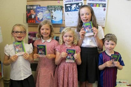Children go on Space Chase reading challenge at Okehampton Library