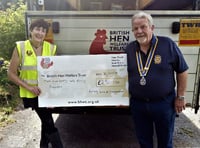 Egg-cellent boost for hen charity from Okehampton Rotary Club