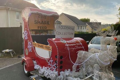 Round Table sleigh collects for foodbank
