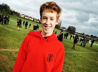 Okehampton Running Club members in schools cross country championships