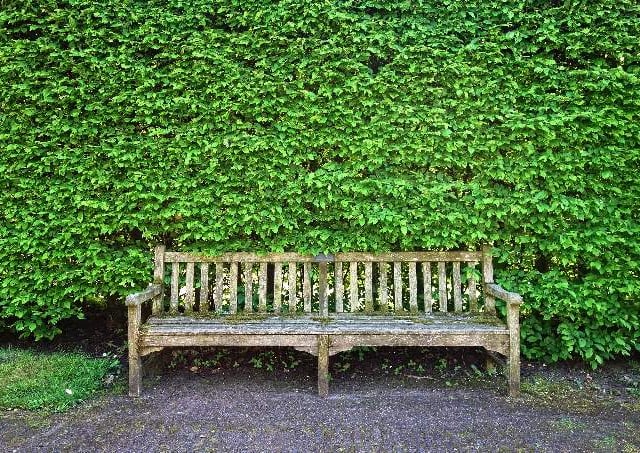 Recycled waste benches in town