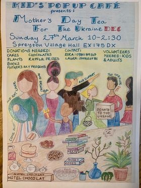 poster Spreyton coffee morning for Ukraine