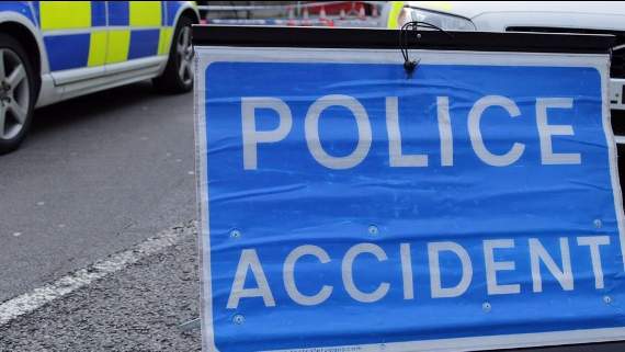 Crash blocking road in village near Okehampton this afternoon