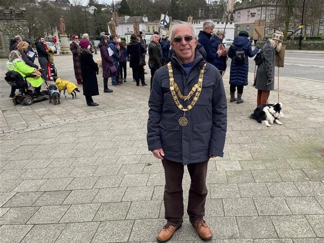 Outgoing Tavistock mayor Andy Hutton