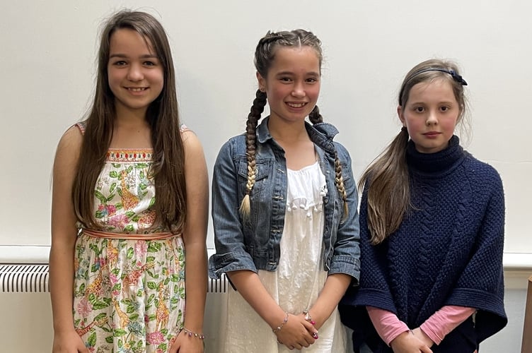 Tavistock Carnival Royalty, left to right, Dibeh Aloui Lottie Gatcum (princess) and Lottie Hoskins. 