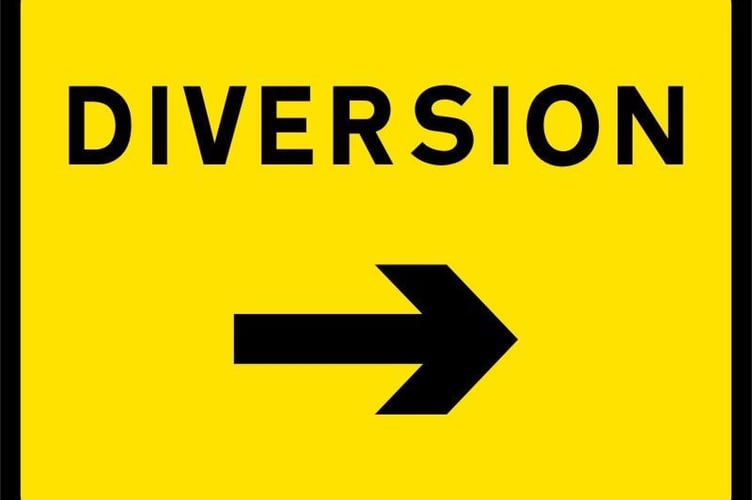 Diversion sign