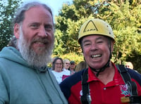 Hatherleigh vicar goes over the top for church abseil