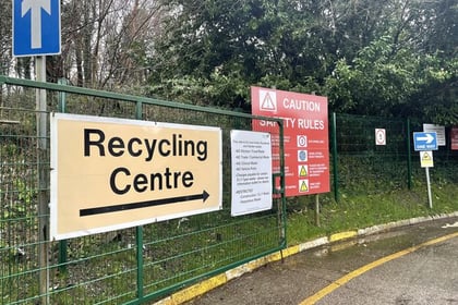 Tavistock recycling centre closure due to storm danger