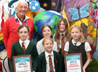 Schools presented for best entry in Tavistock Carnival