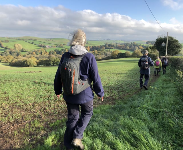 Okehampton Ramblers head for Drewsteignton