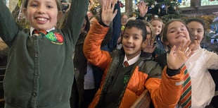 Children sing for Christmas Tree Festival