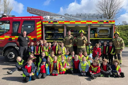 Local school children visit Callington Community Fire Station