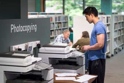 New library wi-fi printing service in West Devon