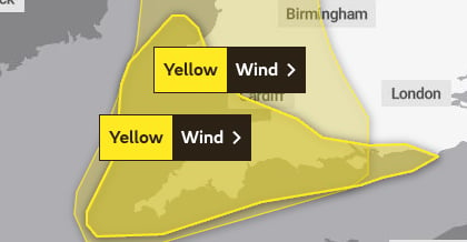 Swathe of strong winds to hit Devon – two Yellow Warnings issued