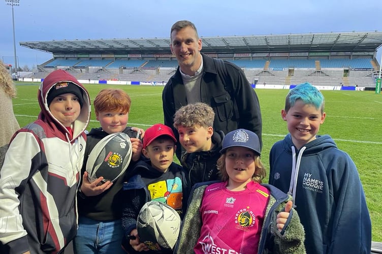 Tavistock Rugby Juniors meet legend Sam Warburton