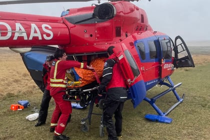 Injured walker airlifted off Dartmoor
