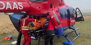 Injured walker airlifted off Dartmoor