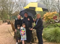 Tavistock Sensory Garden Easter Trail winner receives her prize