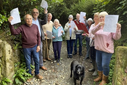 Villagers gathering path safety petition