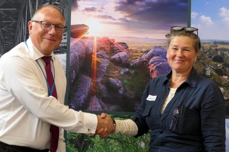 West Devon by-election Burrator Lib Dem Nicola Viney and returning officer Steve Mullineaux