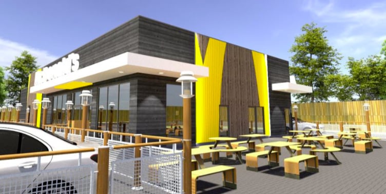 An example of the McDonald's restaurant and drive-thru proposed for Crediton.