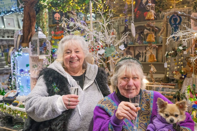 Sarah and Jeannie at the Tavi Witches Emporium