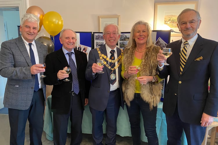 Tavistock residents from a retirement home say farewell to stalwart volunteers Peter Brinsden and Harry Churchill