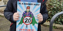 Young Hatherleigh artist designs new '20 is plenty' signs for town