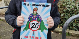 Young Hatherleigh artist designs new '20 is plenty' signs for town