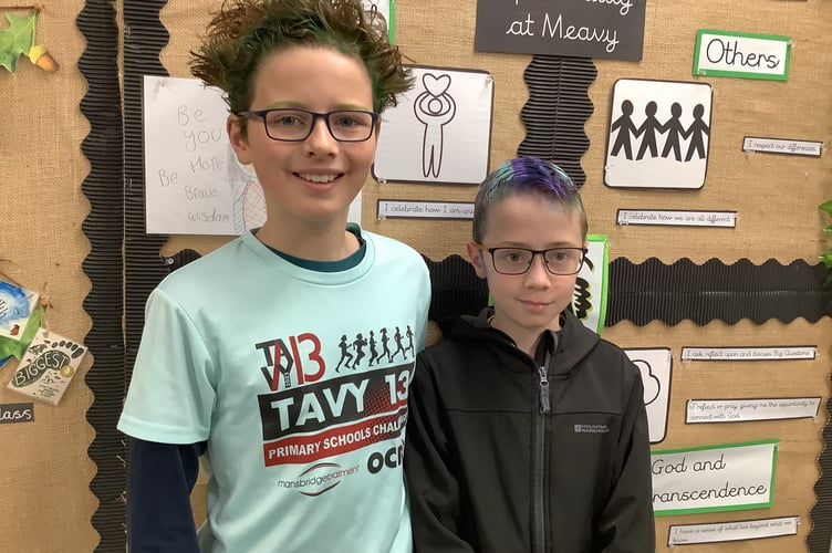 Scenes from Mad March Hair Day at Meavy Primary