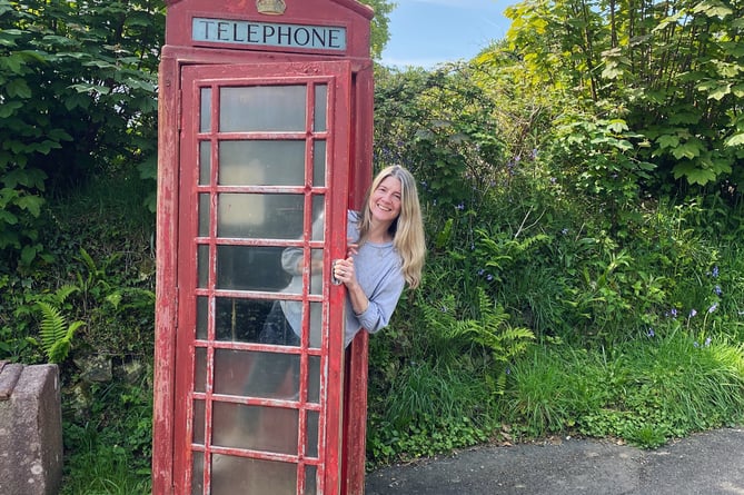 Bryonie Baxter in the Mary Tavy phone box