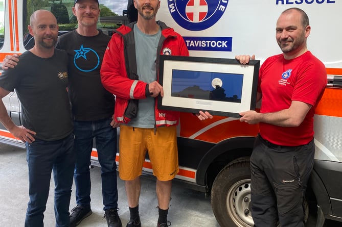 Dartmoor Search & Rescue Team Tavistock fund raisers' award.