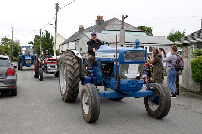 Tractors were part of the Bere Alston Carnival fun