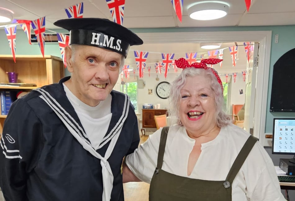 Nursing home's vintage party for D-Day
