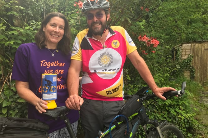 Paul and Keri Thompson are staging a Land's End to John O'Groats  fundraiser to raise funds in aid of the Brain Tumour Trust, in memory of Paul's sister Lizzi Snaith
