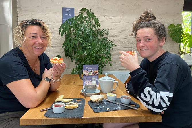 Mime cafe tasting their entry into last year's Tavistock Cream Week. This year the cafe is planning to enter this year's competition.