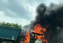 Lifton lorry fire causes traffic chaos