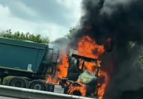 Lorry fire causes traffic chaos